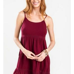 Burgundy mini dress Size L